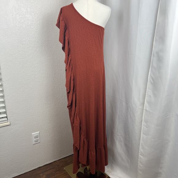 Free People Beach Maxi Dress Womens Small Rust Elisa Goddesscore Boho Resort - Picture 5 of 12